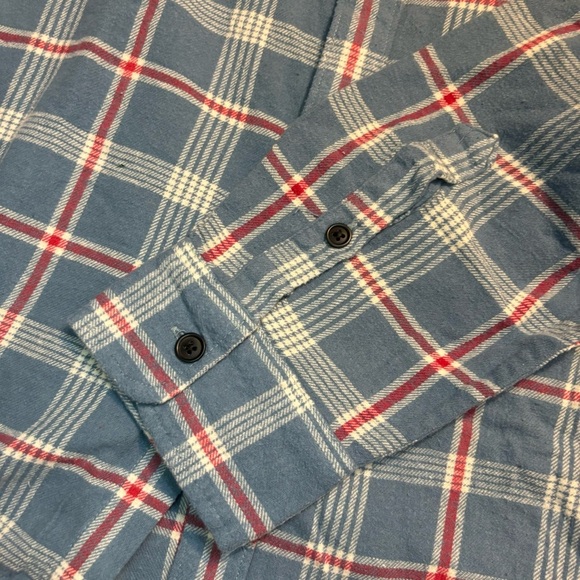 NWT Lucky Brand Men's Shirt Blue Red Plaid Soft Cotton Button-Down Classic Fit - Picture 11 of 11